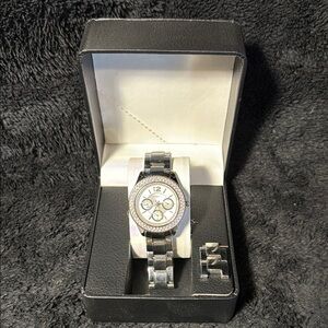Women’s Fossil Stella Stainless Steel Glitz Chronograph Watch, 38mm